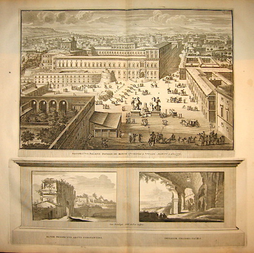 Halma Franciscus (1653-1722) Prospectus Palatii Papalis in Monte Quirinali vulgo Monte Cavallo 1696 Leida